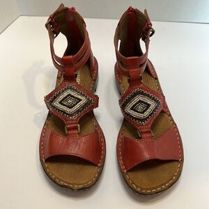 Naturalizer N5 Comfort RECONNECT LEATHER  SOUTHWEST BOHO SANDALS SZ 6